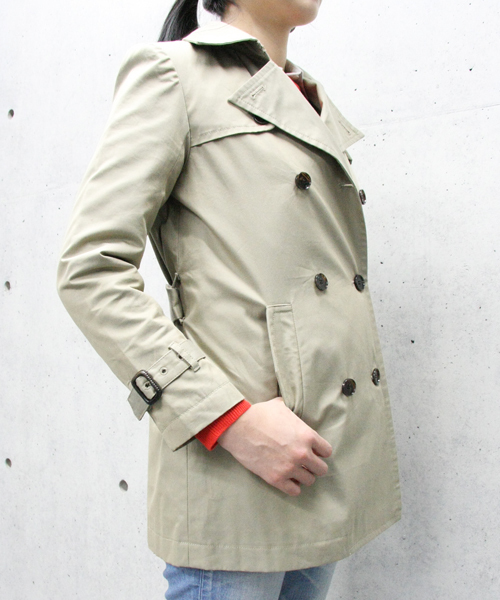 MELROSE claire（メルローズ クレール）の「【LEE4月号掲載】ハーフトレンチコート（トレンチコート・レディース・ベージュ/ミント/ネイビー/レッド・MEDIUM/LARGE）」の6枚目の写真