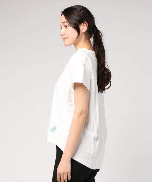 go slow caravan（ゴースローキャラバン）の「USAコットン天竺変形切替TEE（Tシャツ/カットソー・レディース・マスタード/ホワイト/グリーン・FREE）」の5枚目の写真