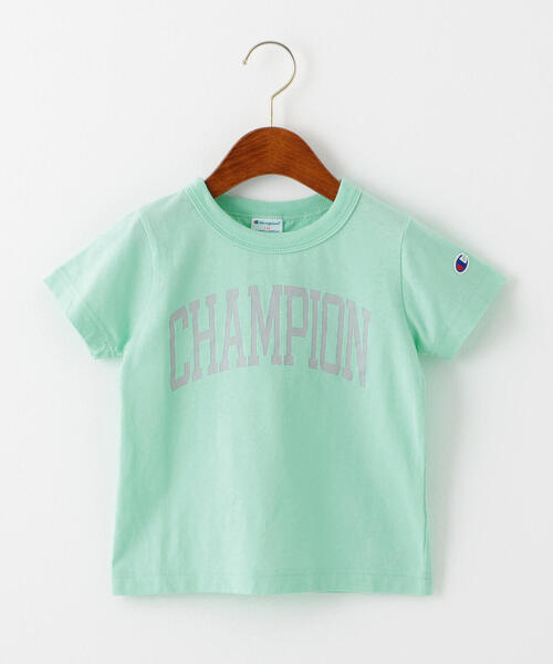 Champion（チャンピオン）の「◆〔別注〕CHAMPION（チャンピオン）ロゴTEE（Tシャツ/カットソー・キッズ・イエロー/ロイヤルブルー/ピンク/ライム/ライトブルー・110cm/140cm/130cm/100cm/120cm）」の2枚目の写真