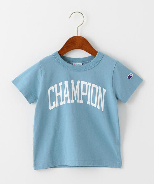 Champion（チャンピオン）の「◆〔別注〕CHAMPION（チャンピオン）ロゴTEE（Tシャツ/カットソー・キッズ・イエロー/ロイヤルブルー/ピンク/ライム/ライトブルー・110cm/140cm/130cm/100cm/120cm）」の3枚目の写真