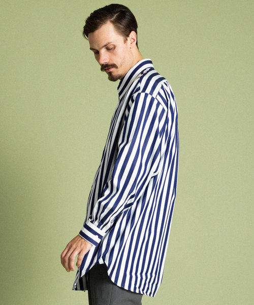 OVY 半袖シャツ ストライプ THOMAS MASON OVY 半袖シャツ ストライプ THOMAS MASON 復活販売】THOMAS