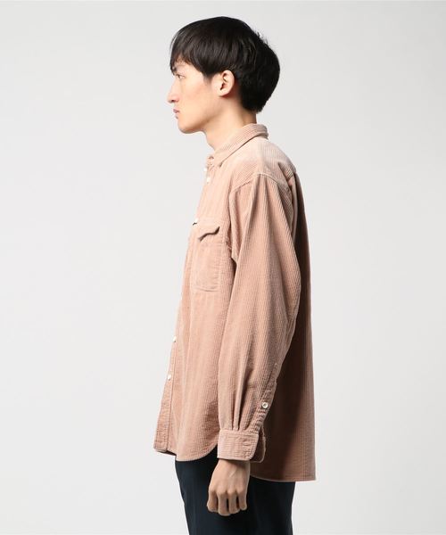 08sircus（ゼロエイトサーカス）の「【08sircus】Corduroy Vintage Dyed Overshirt（シャツ/ブラウス・メンズ・ブラック/ピンク・4/5）」の4枚目の写真