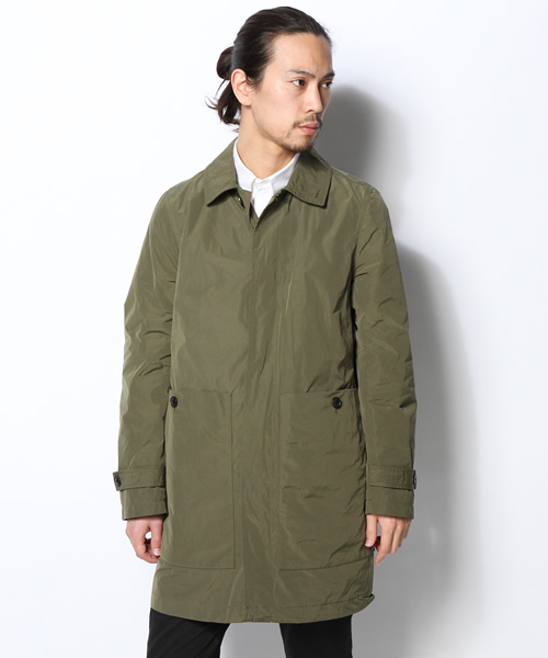 AMERICAN RAG CIE（アメリカンラグシー）の「AMERICAN RAG CIE 形状記憶ステンカラーコート 114-AFN-M141-CO021∴（ステンカラーコート・メンズ・カーキ/ベージュ・2/1）」の3枚目の写真