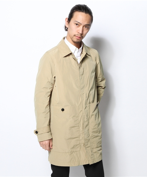 AMERICAN RAG CIE（アメリカンラグシー）の「AMERICAN RAG CIE 形状記憶ステンカラーコート 114-AFN-M141-CO021∴（ステンカラーコート・メンズ・カーキ/ベージュ・2/1）」の15枚目の写真