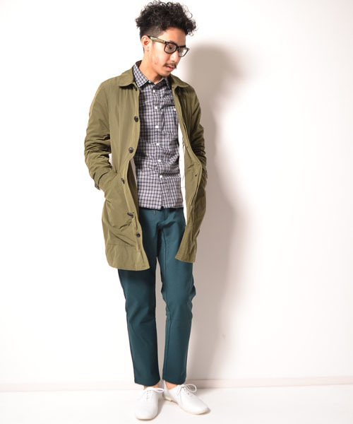AMERICAN RAG CIE（アメリカンラグシー）の「AMERICAN RAG CIE 形状記憶ステンカラーコート 114-AFN-M141-CO021∴（ステンカラーコート・メンズ・カーキ/ベージュ・2/1）」の17枚目の写真
