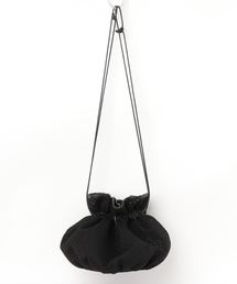 LUDLOW・ラドロー・グレージュ・巾着バック LUDLOW 【美品】 / ラドロー | ロゴ レザー コーデュロイ