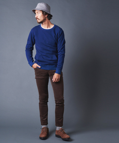 Magine(マージン)の「INDIGO URAKE KANGAROO PKT L/S(スウェット・メンズ・インディゴブルー/ダークインディゴブルー・44/46/48)」の11枚目の写真