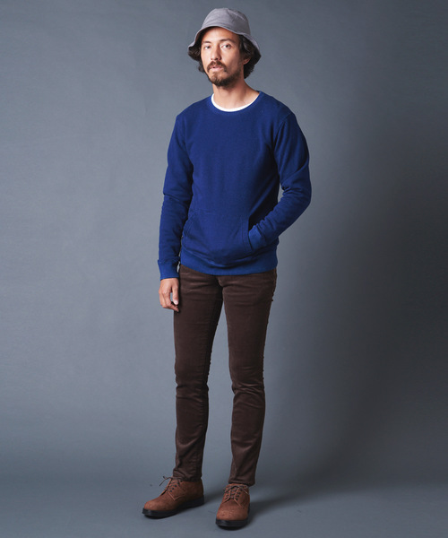 Magine(マージン)の「INDIGO URAKE KANGAROO PKT L/S(スウェット・メンズ・インディゴブルー/ダークインディゴブルー・44/46/48)」の13枚目の写真