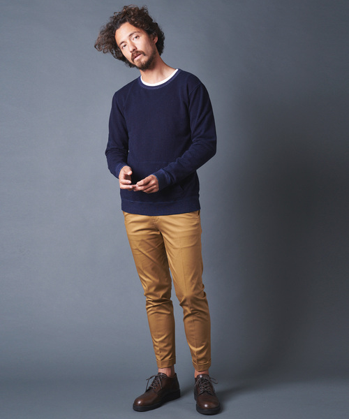 Magine(マージン)の「INDIGO URAKE KANGAROO PKT L/S(スウェット・メンズ・インディゴブルー/ダークインディゴブルー・44/46/48)」の15枚目の写真
