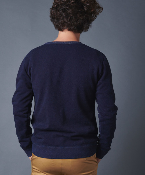 Magine(マージン)の「INDIGO URAKE KANGAROO PKT L/S(スウェット・メンズ・インディゴブルー/ダークインディゴブルー・44/46/48)」の21枚目の写真