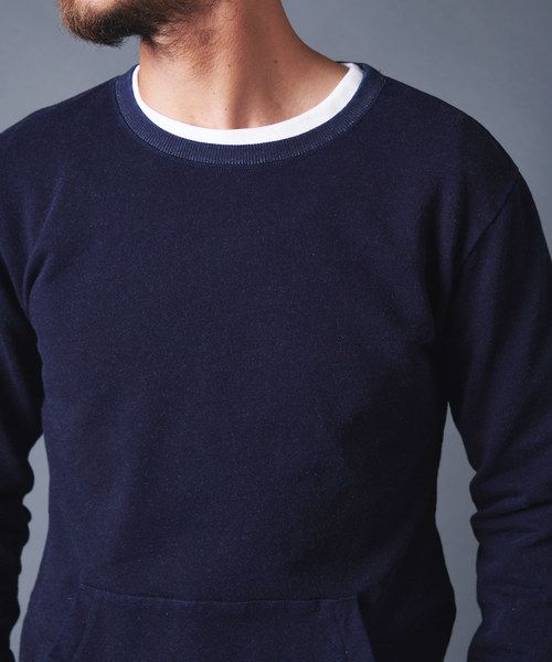 Magine(マージン)の「INDIGO URAKE KANGAROO PKT L/S(スウェット・メンズ・インディゴブルー/ダークインディゴブルー・44/46/48)」の22枚目の写真