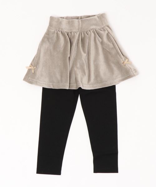 Catherine Cottage(キャサリンコテージ)の「コーデュロイスカート付きレギンス(スカート・キッズ・アイボリー/ピンク/ライラック/レッド/サンドベージュ/オリーブ/グレイッシュベージュ/ネイビー/ブラック/グレイッシュブルー・90/100/110/120/130/140/150/160)」の4枚目の写真