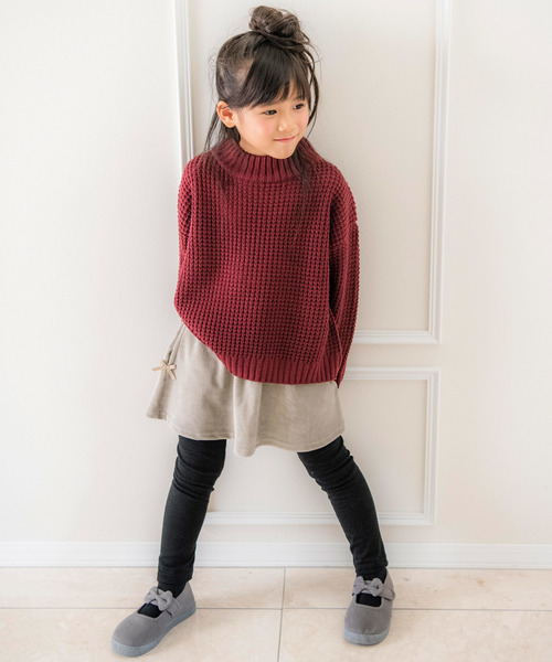 Catherine Cottage(キャサリンコテージ)の「コーデュロイスカート付きレギンス(スカート・キッズ・アイボリー/ピンク/ライラック/レッド/サンドベージュ/オリーブ/グレイッシュベージュ/ネイビー/ブラック/グレイッシュブルー・90/100/110/120/130/140/150/160)」の13枚目の写真