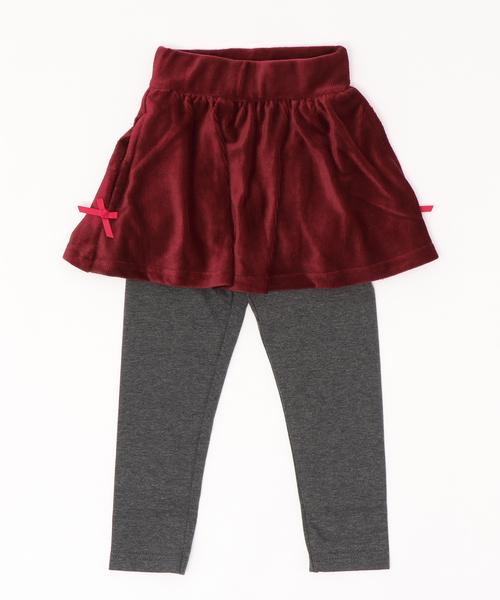 Catherine Cottage(キャサリンコテージ)の「コーデュロイスカート付きレギンス(スカート・キッズ・アイボリー/ピンク/ライラック/レッド/サンドベージュ/オリーブ/グレイッシュベージュ/ネイビー/ブラック/グレイッシュブルー・90/100/110/120/130/140/150/160)」の21枚目の写真