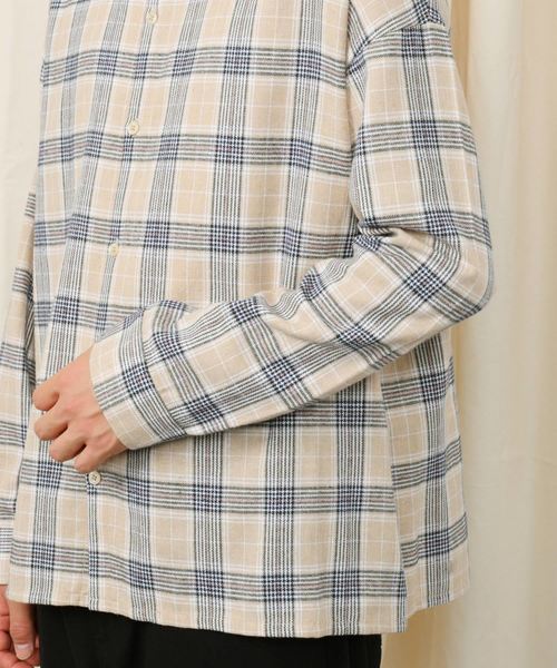 PairPair（ペアペア）の「チェック柄ドロップシャツ×ニットベストセット（シャツ/ブラウス・メンズ・アイボリー/ブラウン系その他・FREE）」の21枚目の写真