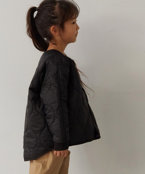 OMNES(オムネス)の「ウェーブキルトショートジャケット キルティングジャケット(その他アウター・キッズ・ブラック/カーキ/ベージュ・100/110/120/130/140)」の6枚目の写真