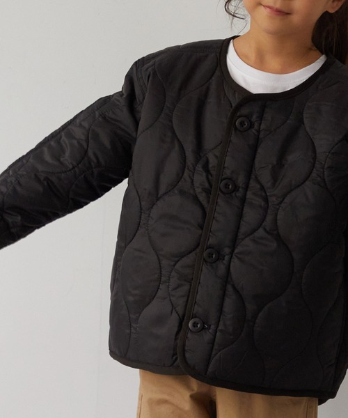 OMNES(オムネス)の「ウェーブキルトショートジャケット キルティングジャケット(その他アウター・キッズ・ブラック/カーキ/ベージュ・100/110/120/130/140)」の7枚目の写真
