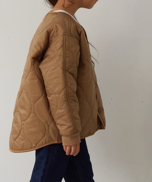 OMNES(オムネス)の「ウェーブキルトショートジャケット キルティングジャケット(その他アウター・キッズ・ブラック/カーキ/ベージュ・100/110/120/130/140)」の13枚目の写真