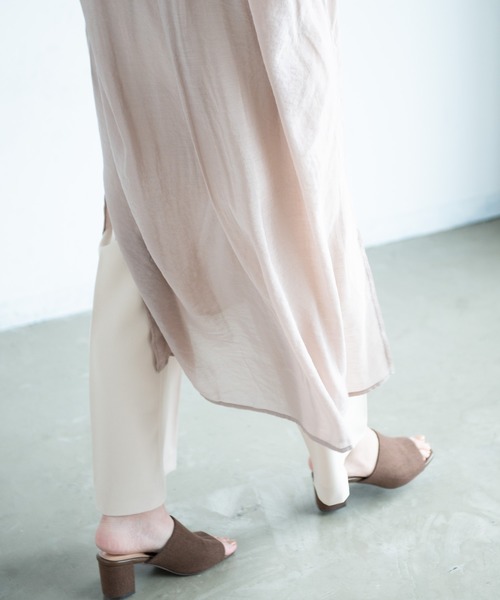 Aunt Marie's（アントマリーズ）の「AUNT MARIE'S シアーシャツワンピース（ワンピース・レディース・ブラック/ベージュ/ライトグリーン/ナチュラル・FREE）」の19枚目の写真