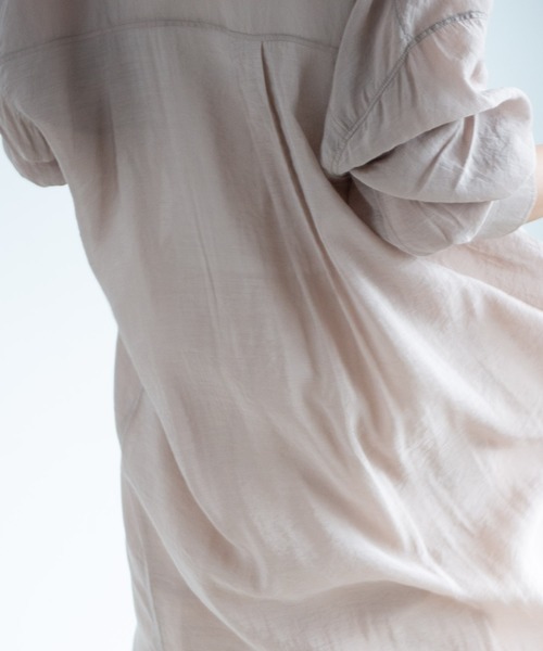 Aunt Marie's（アントマリーズ）の「AUNT MARIE'S シアーシャツワンピース（ワンピース・レディース・ブラック/ベージュ/ライトグリーン/ナチュラル・FREE）」の18枚目の写真