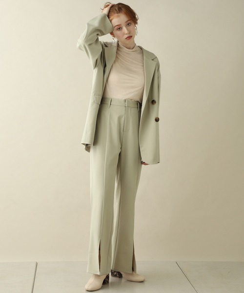 one after another NICE CLAUP（ワンアフターアナザーナイスクラップ）の「テーラードジャケット（テーラードジャケット・レディース・アイボリー/ベージュ/ミント/ピンク・FREE）」の8枚目の写真
