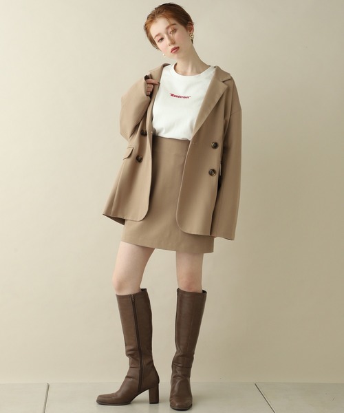 one after another NICE CLAUP（ワンアフターアナザーナイスクラップ）の「テーラードジャケット（テーラードジャケット・レディース・アイボリー/ベージュ/ミント/ピンク・FREE）」の22枚目の写真