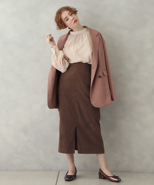 one after another NICE CLAUP（ワンアフターアナザーナイスクラップ）の「テーラードジャケット（テーラードジャケット・レディース・アイボリー/ベージュ/ミント/ピンク・FREE）」の16枚目の写真