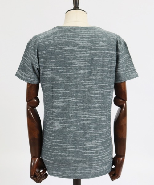 CAMBIO(カンビオ)の「mt6376-カットオフVネックカットソー(Tシャツ/カットソー・メンズ・ホワイト/ブラック/ベージュ/ブルー・S/M/L)」の18枚目の写真