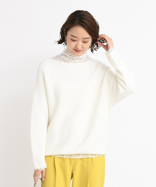 DouDou（ドゥドゥ）の「レースタートル（Tシャツ/カットソー・レディース・ベージュ/グレー/オフホワイト・FREE）」の12枚目の写真