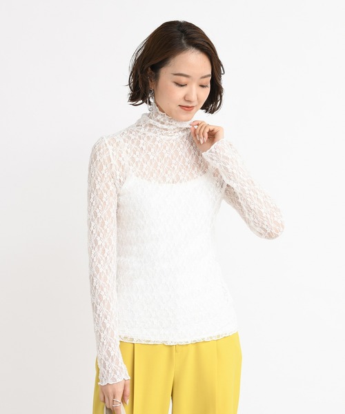 DouDou（ドゥドゥ）の「レースタートル（Tシャツ/カットソー・レディース・ベージュ/グレー/オフホワイト・FREE）」の13枚目の写真