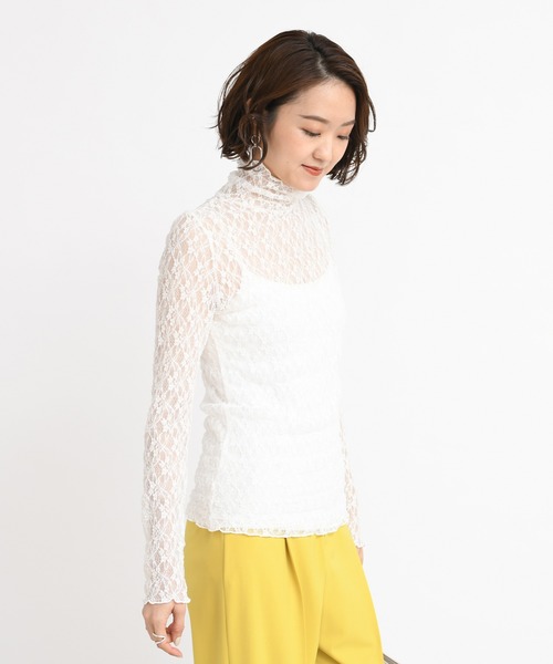 DouDou（ドゥドゥ）の「レースタートル（Tシャツ/カットソー・レディース・ベージュ/グレー/オフホワイト・FREE）」の14枚目の写真