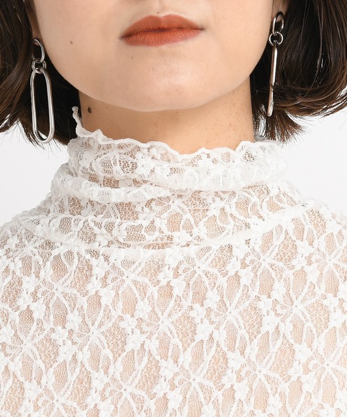 DouDou（ドゥドゥ）の「レースタートル（Tシャツ/カットソー・レディース・ベージュ/グレー/オフホワイト・FREE）」の19枚目の写真