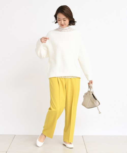 DouDou（ドゥドゥ）の「レースタートル（Tシャツ/カットソー・レディース・ベージュ/グレー/オフホワイト・FREE）」の7枚目の写真