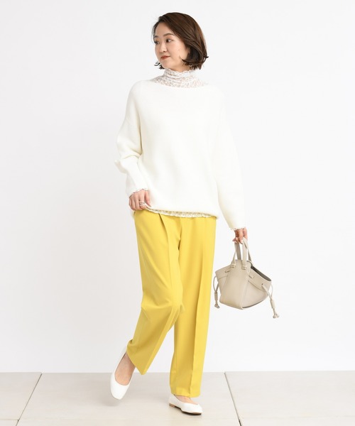 DouDou（ドゥドゥ）の「レースタートル（Tシャツ/カットソー・レディース・ベージュ/グレー/オフホワイト・FREE）」の9枚目の写真