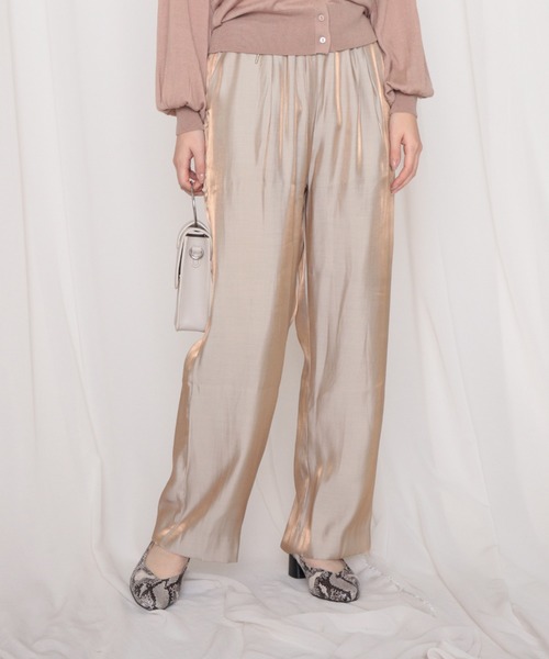Cheek（チーク）の「サテンギャザーパンツ（その他パンツ・レディース・ゴールド/ブラウン/カーキ・MEDIUM）」の3枚目の写真