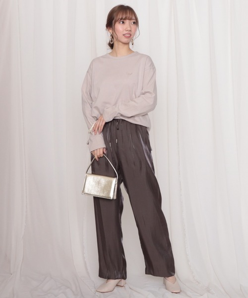 Cheek（チーク）の「サテンギャザーパンツ（その他パンツ・レディース・ゴールド/ブラウン/カーキ・MEDIUM）」の6枚目の写真