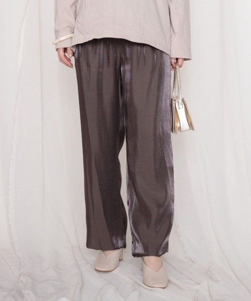 Cheek（チーク）の「サテンギャザーパンツ（その他パンツ・レディース・ゴールド/ブラウン/カーキ・MEDIUM）」の17枚目の写真