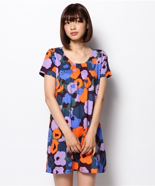 fennica（フェニカ）の「marimekko / makoショートスリーブワンピース（ワンピース・レディース・イエロー/ブルー・X-SMALL/SMALL）」の2枚目の写真