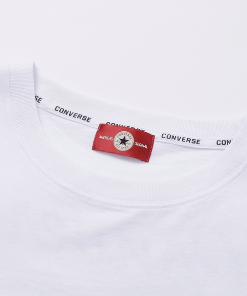 CONVERSE（コンバース）の「CONVERSE コンバース Chaco closet別注 袖ロールアップバックロゴプリント半袖Tシャツ（Tシャツ/カットソー・レディース・ホワイト/ブラック/サンドベージュ・FREE）」の8枚目の写真