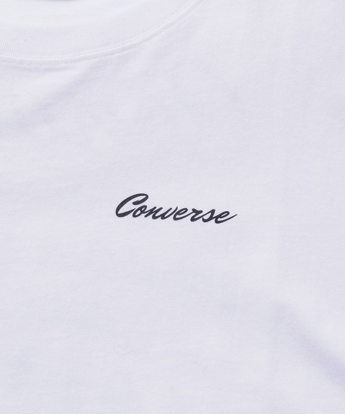 CONVERSE（コンバース）の「CONVERSE コンバース Chaco closet別注 袖ロールアップバックロゴプリント半袖Tシャツ（Tシャツ/カットソー・レディース・ホワイト/ブラック/サンドベージュ・FREE）」の10枚目の写真