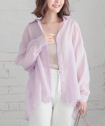 ビッグシルエットシアーシャツ