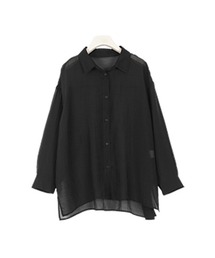 ビッグシルエットシアーシャツ