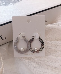 プレートリングパール付ピアス【ZOZO限定アイテム】