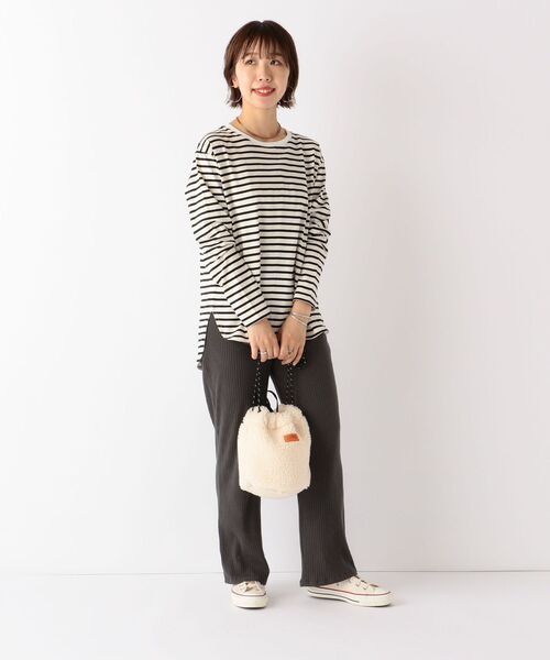 SHIPS any（シップス エニィ）の「SHIPS any:ラウンドヘムロングスリーブTEE◇◇◇（Tシャツ/カットソー・レディース・ホワイト/ベージュ/オフホワイト・ONE SIZE）」の11枚目の写真