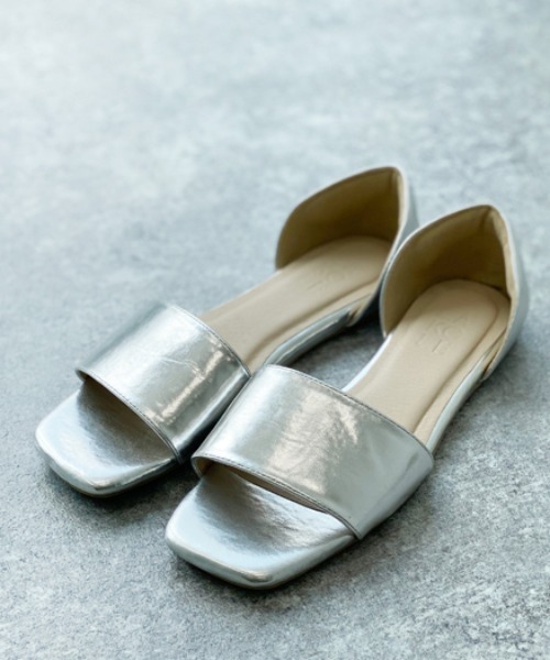 LAKOLE（ラコレ）の「セパレートフラットサンダル / LAKOLE（サンダル・レディース・ブラック/ライム/シルバー/パイソン・SMALL/MEDIUM/LARGE）」の3枚目の写真