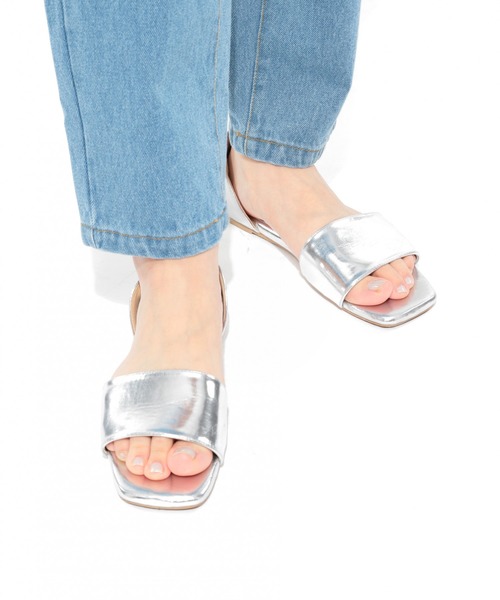 LAKOLE（ラコレ）の「セパレートフラットサンダル / LAKOLE（サンダル・レディース・ブラック/ライム/シルバー/パイソン・SMALL/MEDIUM/LARGE）」の7枚目の写真