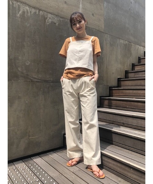 GAP（ギャップ）の「フラッタースリーブtシャツ（Tシャツ/カットソー・レディース・ブラック/ホワイト/ピンク/ベージュ/ナチュラル・XS/S/M/XXS/L）」の9枚目の写真