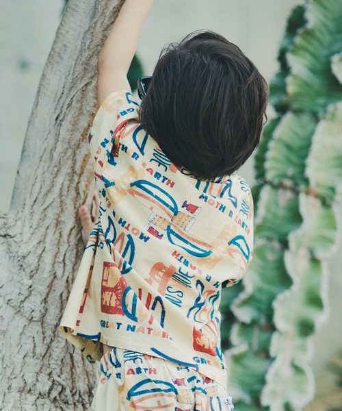 RADCHAP（ラッドチャップ）の「バティック柄半袖シャツ（シャツ/ブラウス・キッズ・アイボリー/ネイビー・140cm/100cm/150cm/110cm/120cm/90cm/130cm）」の3枚目の写真