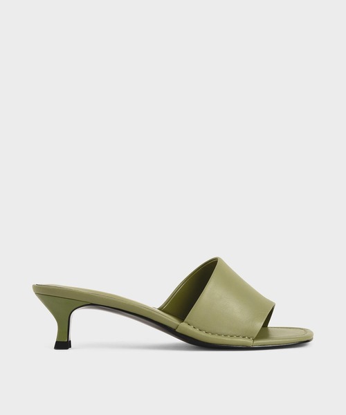 CHARLES & KEITH（チャールズ & キース）の「アシメトリックストラップミュール / Asymmetric Strap Mules（サンダル・レディース・ブラック/ブルー/グリーン・22.5cm/23cm/23.5cm/24.5cm/25cm/25.5cm）」の3枚目の写真