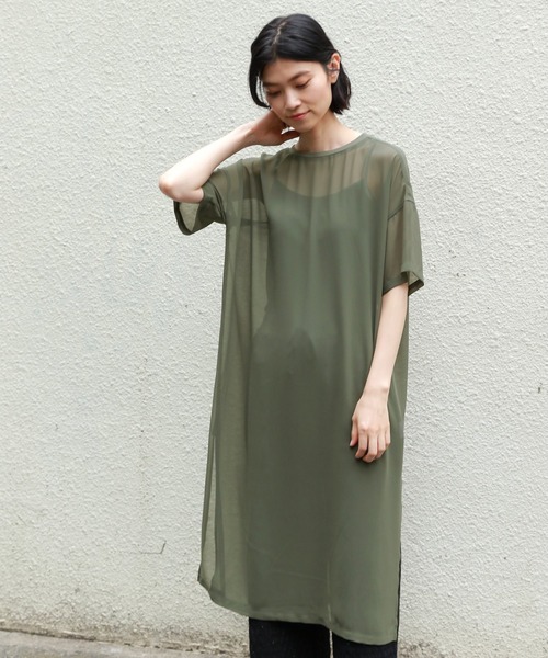 LAKOLE（ラコレ）の「シアージョーゼットワンピース / LAKOLE（ワンピース・レディース・ブラック/ベージュ/オリーブ・SMALL/MEDIUM）」の15枚目の写真